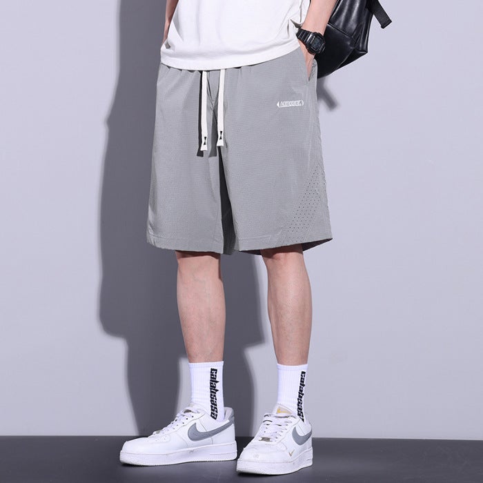Summer Casual Shorts Boys Summer Thin Loose Beach Breeches Ice Silk Pants Men'S Sports Pants - Image 1