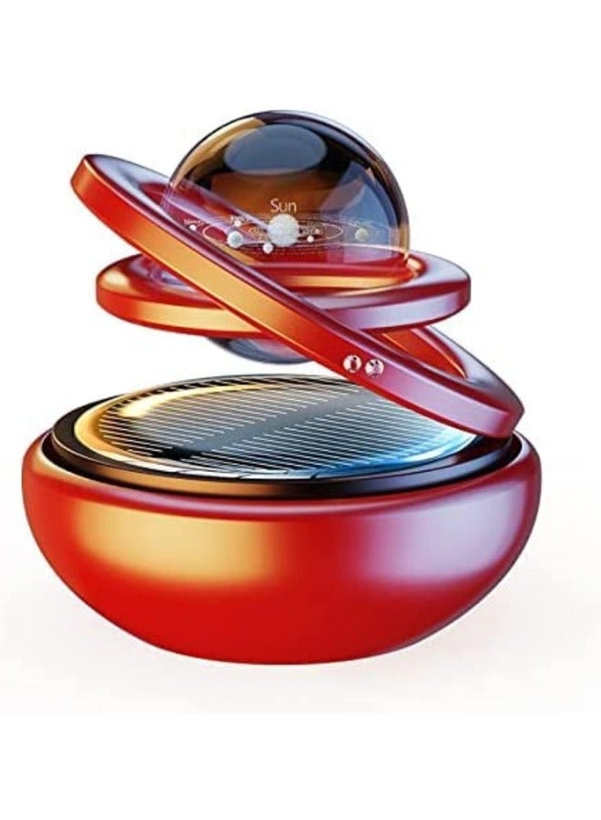 Solar Crystal Car Air Freshener: Premium Aromatherapy, Dashboard Accessory, Red Interstellar Design - High-Performance Auto Scent for All Cars - Image 1