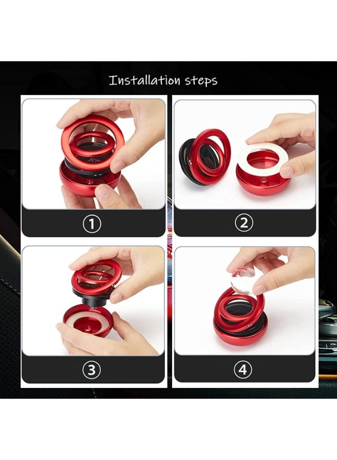 Solar Crystal Car Air Freshener: Premium Aromatherapy, Dashboard Accessory, Red Interstellar Design - High-Performance Auto Scent for All Cars - Image 4