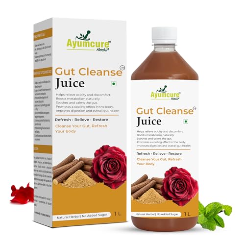 Ayumcure Gut Cleanse Juice 1L | Natural Herbal Formula for Digestion & Gut Health | Relieves Acidity, Gas & Bloating | Boosts Metabolism, Detox & Constipation Relief | Cooling Effect - Image 1
