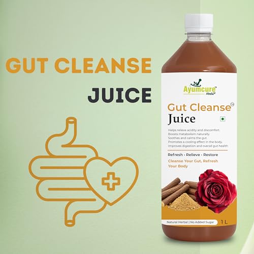 Ayumcure Gut Cleanse Juice 1L | Natural Herbal Formula for Digestion & Gut Health | Relieves Acidity, Gas & Bloating | Boosts Metabolism, Detox & Constipation Relief | Cooling Effect - Image 2