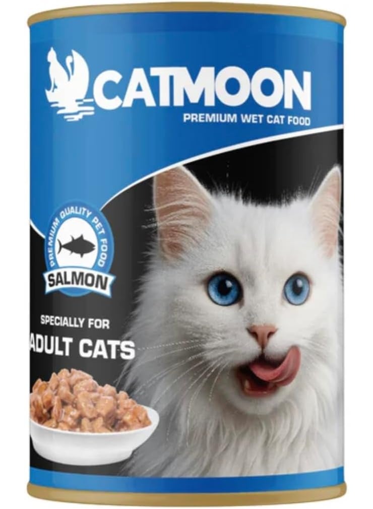 Premium Wet Cat Food for Adult & Kitten - 400g Can - High Protein, Grain Free & Natural Ingredients  Salmon