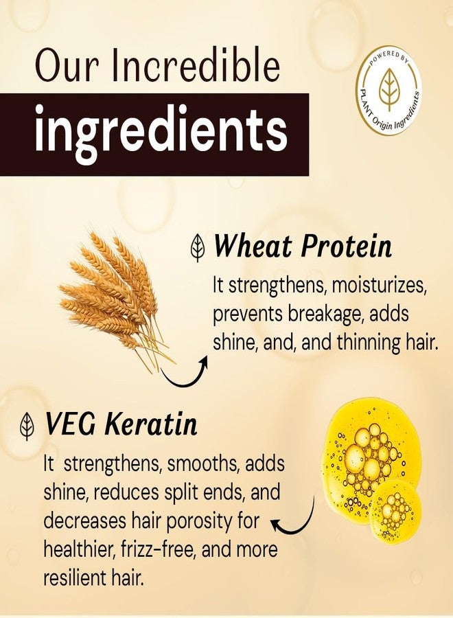 Atulya Keratin & Wheat Protein Hair Conditioner | Conditioner for Dry & Frizzy Hair | For Soft & Manageable Hair| Paraben, Mineral Oil & Silicone Free | Suitable for All Hair Types| 300 ml - Image 3