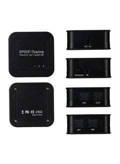 نيبمينينت محول صوت بصري SPDIF 3 في 1 مع جهاز تحكم عن بعد أسود  - Image 4