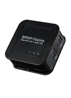 نيبمينينت محول صوت بصري SPDIF 3 في 1 مع جهاز تحكم عن بعد أسود  - Image 2