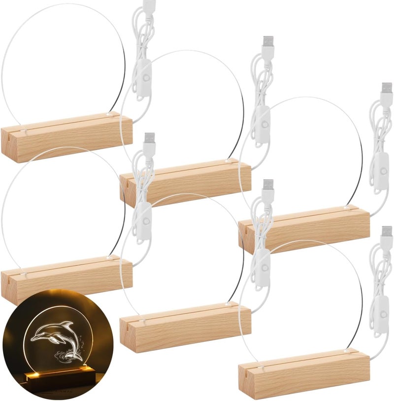 Lightweight USB Cables, Writing, Drawing: 6 Pcs Led Wooden Display Stands, Transparent Acrylic Sheets, Night Lights, Bases, Boards for DIY, Present Trendy varied sizing alternatives Secure equipped warehouse Intra-city fast distribution Balanced structure Simple multi-color universal build Practical experience crafted Pop-area nearby warehouse Easy store & transit build Globally spread simple design Stable domestic stock All user affordable trusted quality Set product combo compatible Connectable modular Elegant multi-option build Carefully selected solid material Low dust buildup Custom sizing alternatives All-round unified build Diverse use resistant crafted quality Reliable durability Simple multi-feature universal build Dense area priority deliver Hanging space save Natural tone color options - Image 1