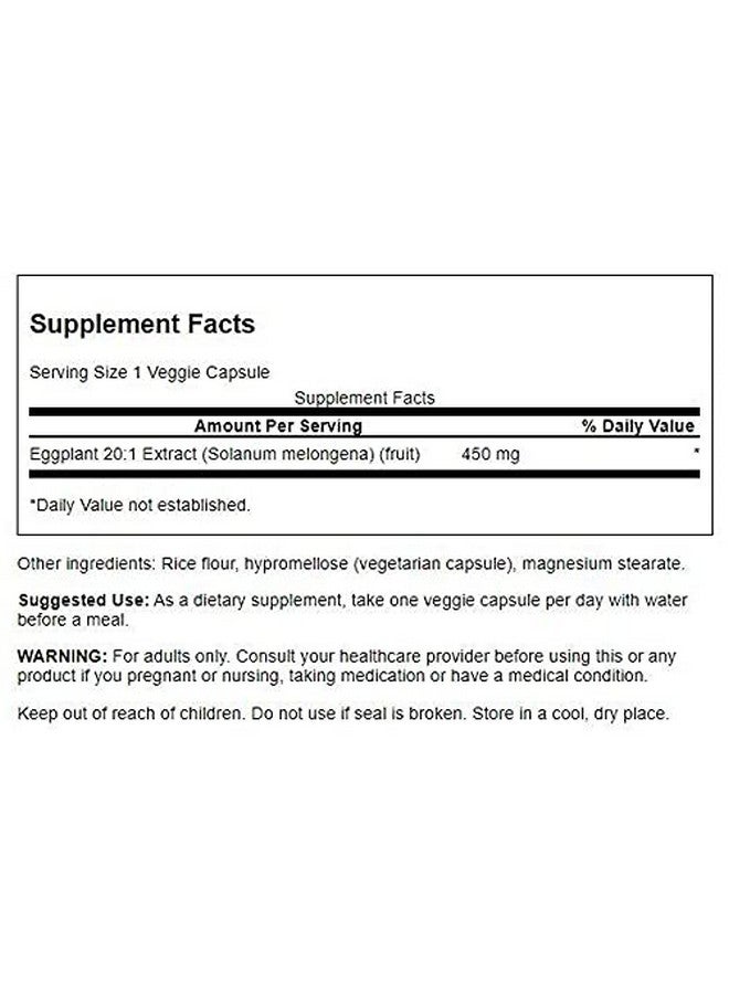 Swanson Eggplant Extract 20:1 450 Milligrams 30 Veg Capsules (2 Pack) - Image 2
