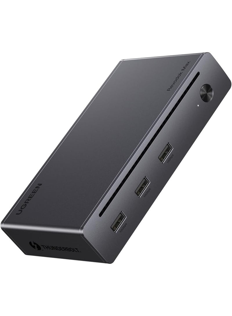 يو جرين UGREEN 25053EU Revodok Max 208 Thunderbolt 4 Dock 8-in-1 Docking Station, 40Gbps, 85W Charging, Dual 4K@60Hz Display, USB-A, Ethernet, for MacBook and Windows - Image 1