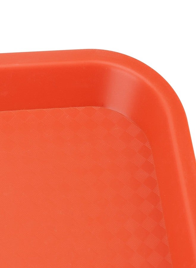 LEXININ 9 PCS 16 x 12 inch Plastic Fast Food Serving Trays, Restaurant Serving Tray Set, Colorful Food Serving Tray for Hotel, 9 Colors - Image 3