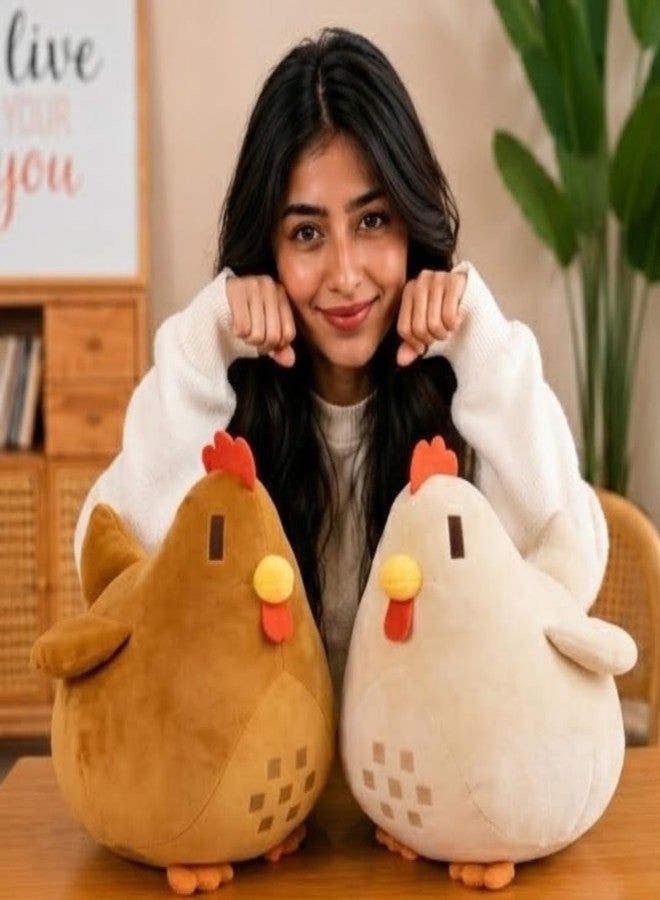 TechMax Solution Unique Stuffed Hen Figure, Delightful Chicken Plush Pillow, Soft Playtime Farm Toy Companion for Kids - Image 5