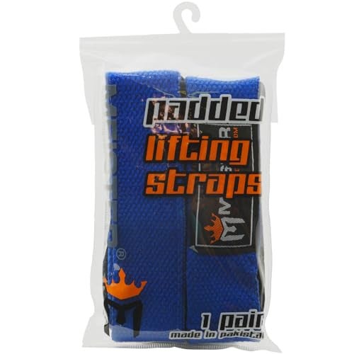 Meister NeoprenePadded NoSlip Weight Lifting Straps for Grip Pair Blue - Image 3