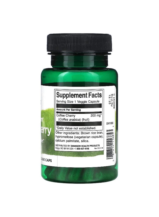 SWANSON Swanson, Full Spectrum Coffee Cherry, 200 mg, 60 Veggie Caps  - Image 2