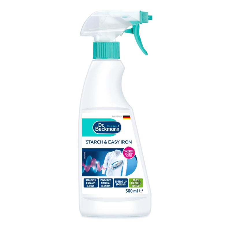 Dr. Beckmann Starch & Easy Iron 500ml | Iron Spray for a Smooth, Crisp Finish | Removes Creases Easily & Speeds Up Ironing | Starch Spray for Cloths | Wrinkle Free Clothes Instantly - Image 1