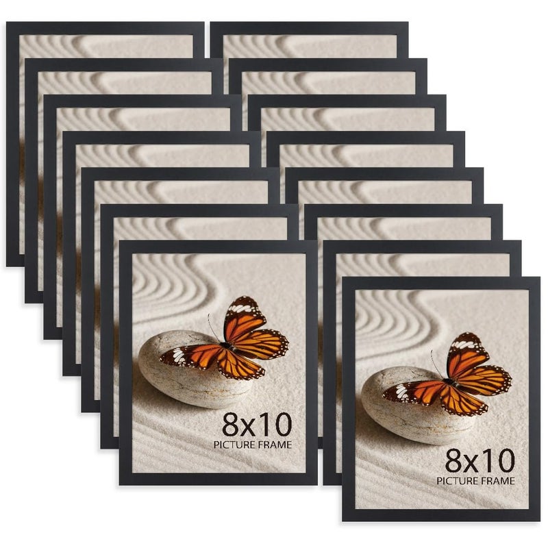 Memory Island 8x10 Photo Frames for Wall and Tabletop Display, 8 by 10 Black Picture Frames with HD Plexiglass, Set of 15 - Image 1