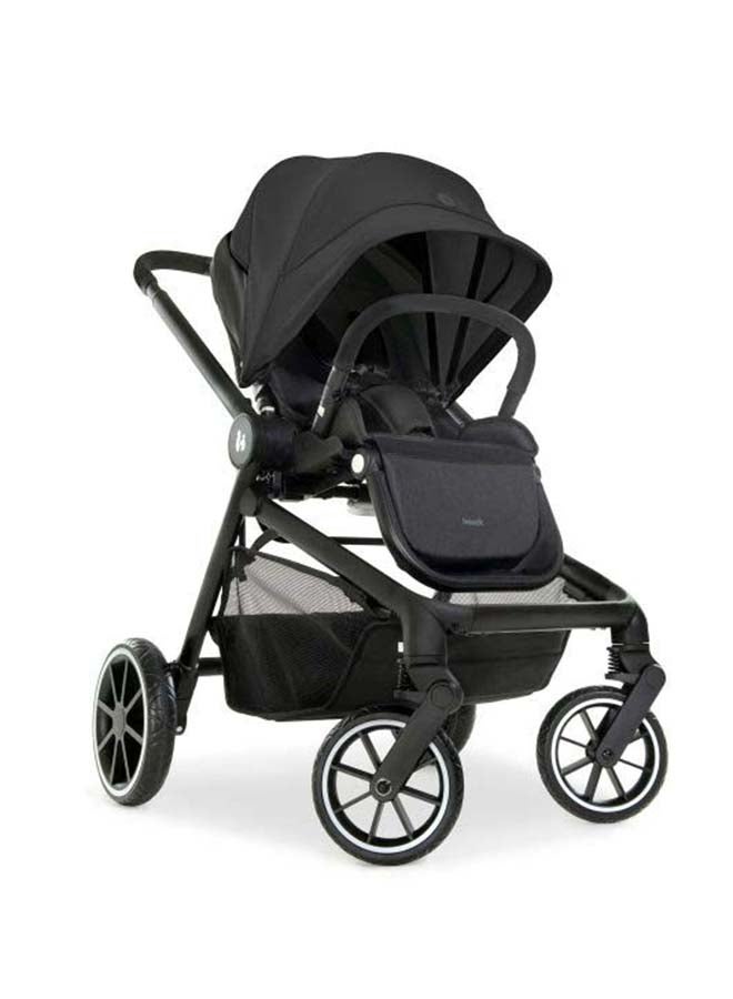 Hauck Move So Simply 2-in-1 Pushchair – Lightweight Stroller, Carrycot & Reversible Seat, Reclining Function, All-Terrain Wheels, UPF 50+ Canopy – Black - Image 1