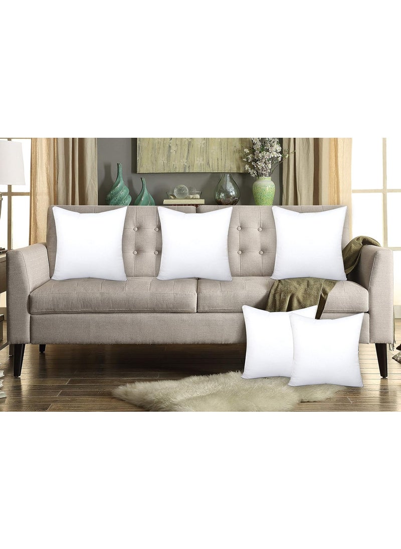 Kuber Industries Kuber Industries Plain 2 Piece Cotton Cushion Filler Set 1574x1574 White Standard CTKTC02180  - Image 4