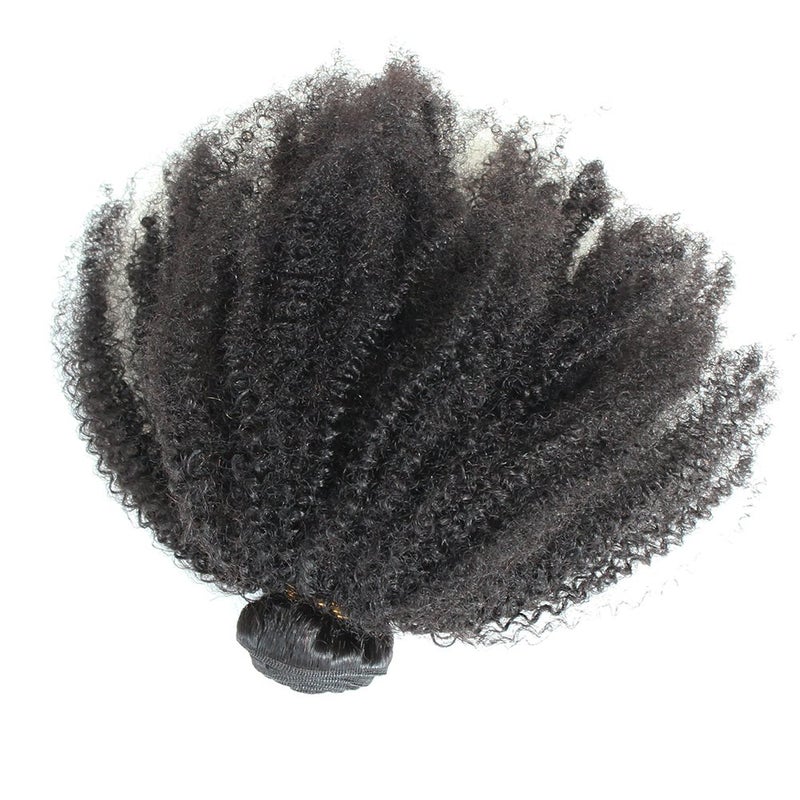 ZigZag Hair Afro Kinky Curly Hair Brazilian Virgin Hair Weave Bundles 4B 4C 100 Human Hair Bundles One Piece Double Weft Hair Extension 16inch