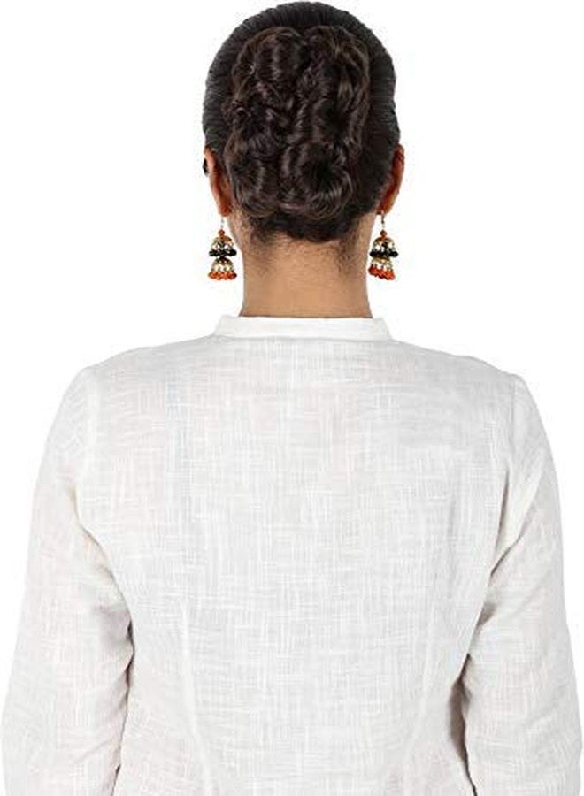 Samyak Designer 4 Flower Hair Juda Bun Claw Clip in Hair Accessories Extensions & Wigs - Image 1