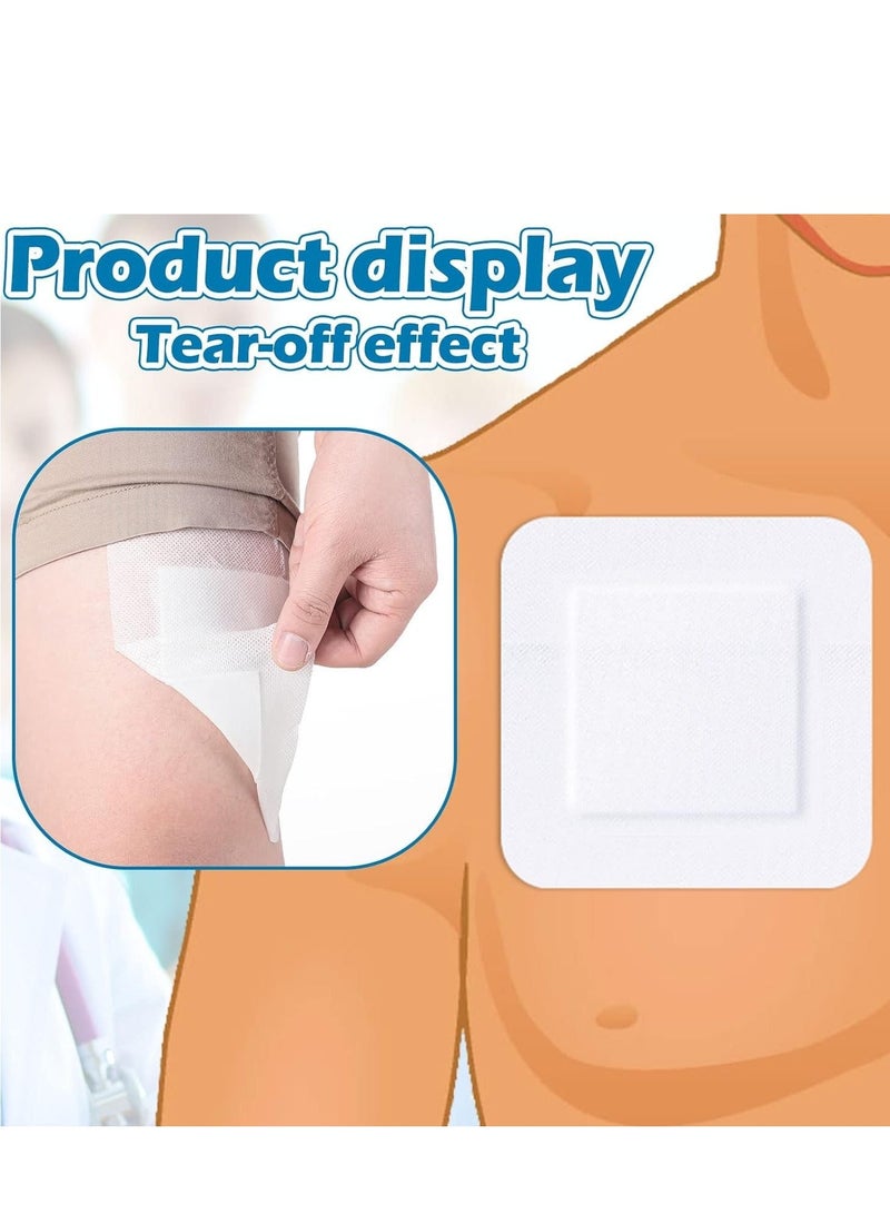 ماركة غير محددة 15 Pieces Bordered Gauze-Island Dressing Wound Bandage Sterile Adhesive Gauze Pads Patches Post Shower Breathable Borders Individually Packed Pouches Tapes (4 x 4 Inch)  - Image 5