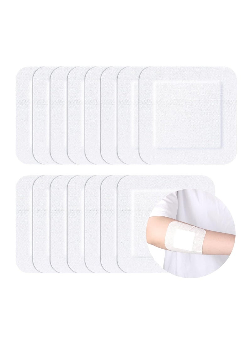 ماركة غير محددة 15 Pieces Bordered Gauze-Island Dressing Wound Bandage Sterile Adhesive Gauze Pads Patches Post Shower Breathable Borders Individually Packed Pouches Tapes (4 x 4 Inch)  - Image 1