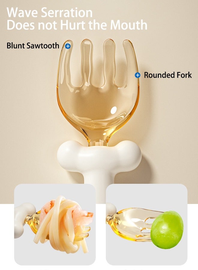 2 PCS Baby Spoon Set, Baby Silicone Training Spoon, Easy Grip Toddler Cutlery Set with Carrying Case, Safe and Environmentally Friendly Bpa Free, Suitable for Children 6 Months and Older - Image 5