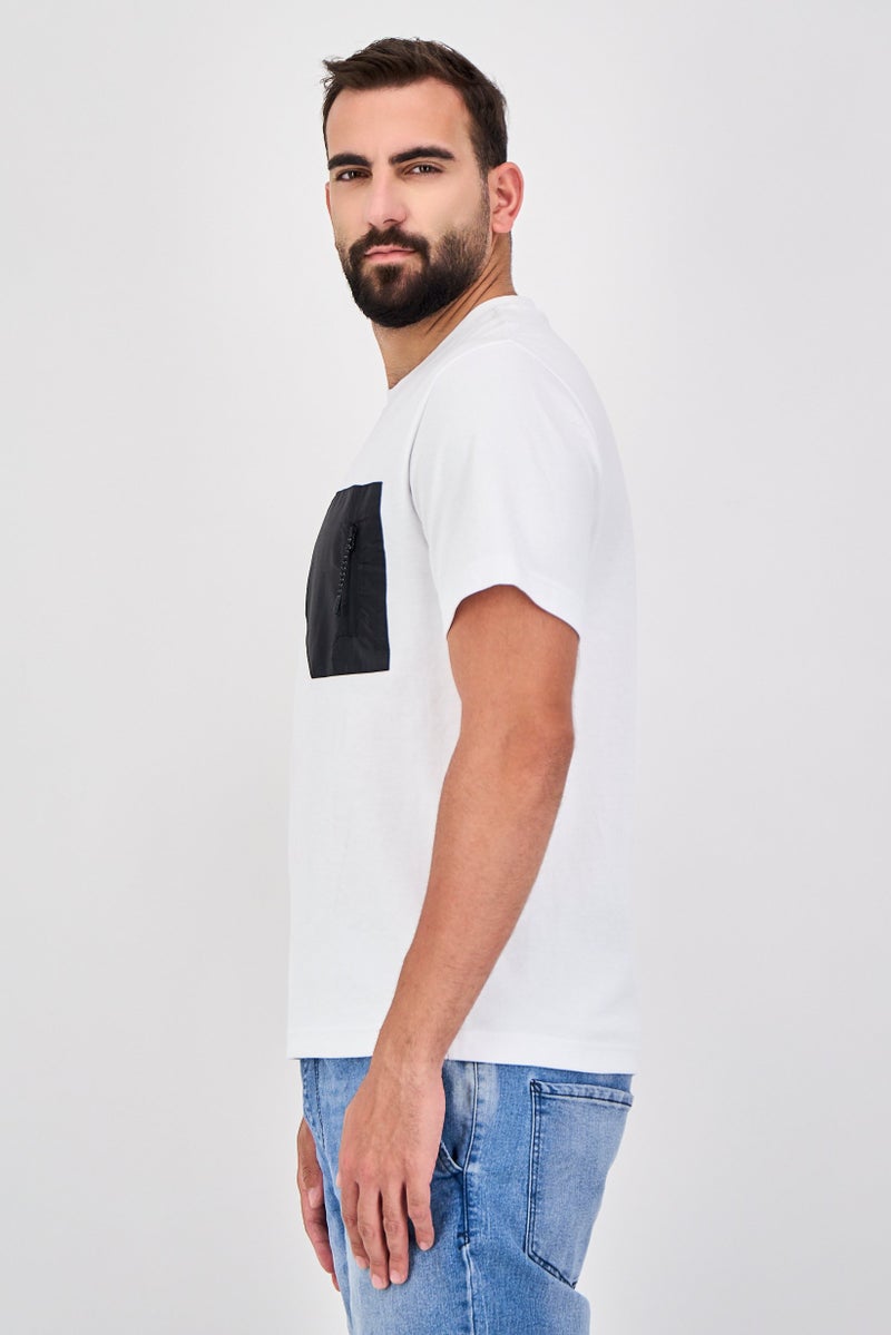 Celio Men Crew Neck Short Sleeve Solid T-Shirt, White - Image 2