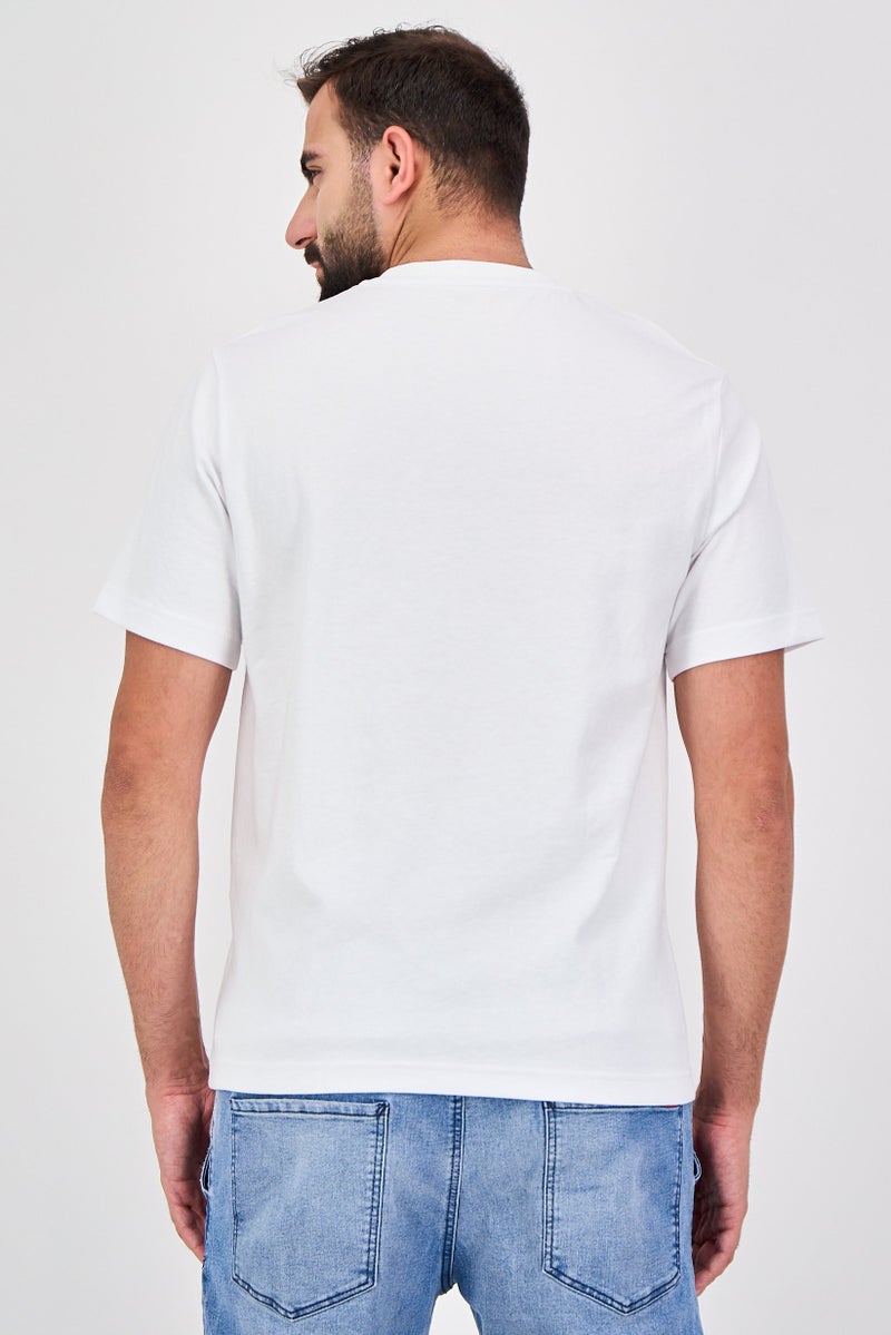 Celio Men Crew Neck Short Sleeve Solid T-Shirt, White - Image 3