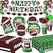 QIYANPAX Football Birthday Party Decorations Football Party Supplies Includes Plates Napkins Cups Banner Balloons Tablecloth for Football Birthday Party Football Game Day Serve 20 - Image 3