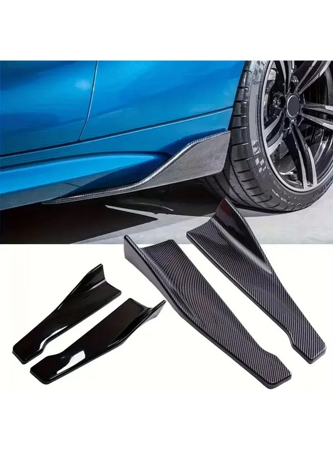 1 Pair Bright Black Car Corner Guards Front Rear Bumper Protectors Scratch Resistant PP Material Fit All Vehicles Easy Installation Durable Stylish Design Vehicle Protection Sleek Accessory High Quality - Image 1