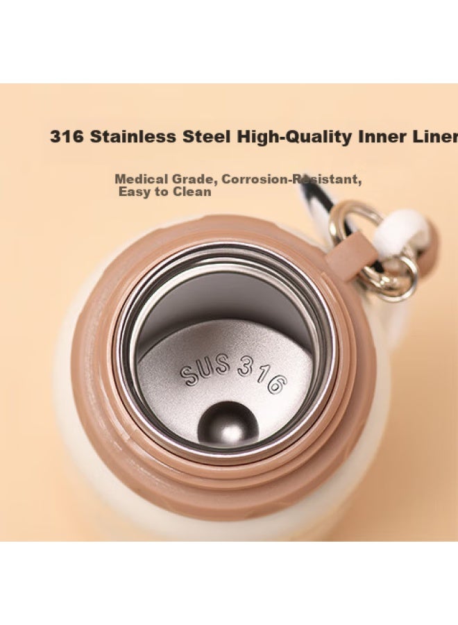 Snoopy Insulated Stainless Steel Large Capacity Cup For Men And Women, Students, School Use, Drop-resistant, Portable, Straw Children's Water Cup - Image 4