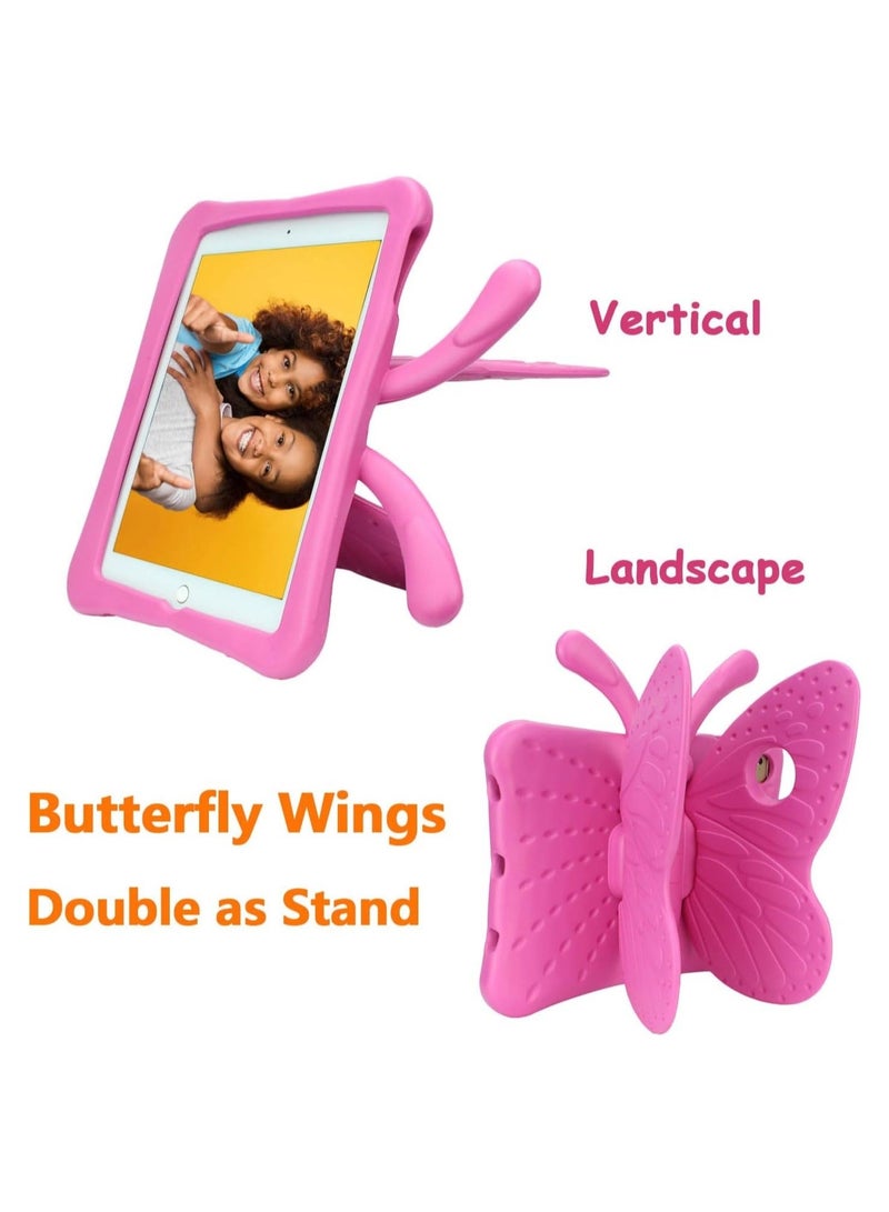 Raxoom Case, iPad Air 2 Case for Kids,Cute Butterfly Shockproof EVA Foam Super Protection Stand Cover for 9.7" iPad Air/Air 2 iPad 2017/2018 - Rose - Image 5