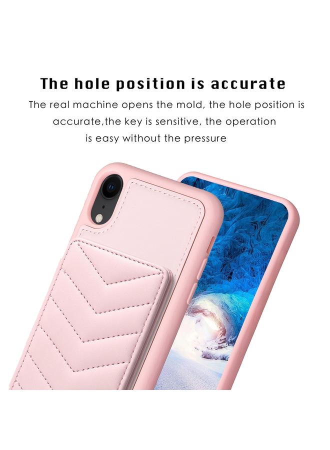 S-TOP Case For iPhone XR BF26 Wave Pattern Card Bag Holder Phone Case - Image 3