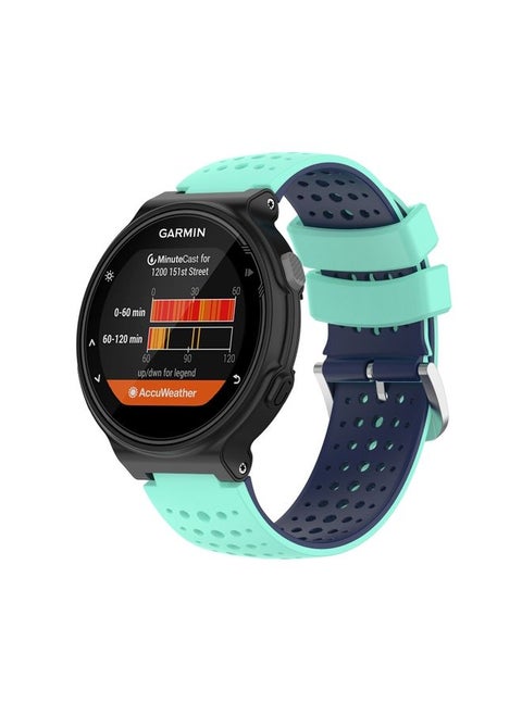 Replacement Strap For Garmin Forerunner 735XT Silicone Sports Two-Color Watch Band Water Duck+Blue