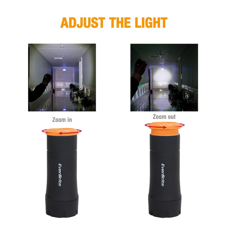 EverBrite 2-in-1 Mini Lanterns and Flashlights with 3 Modes, 2 Pack Portable Outdoor LED Zoomable Torches, Camping Essentials for Hurricane, Hiking, Night Walking, Emergency, Outdoor Christmas Lights - Image 3