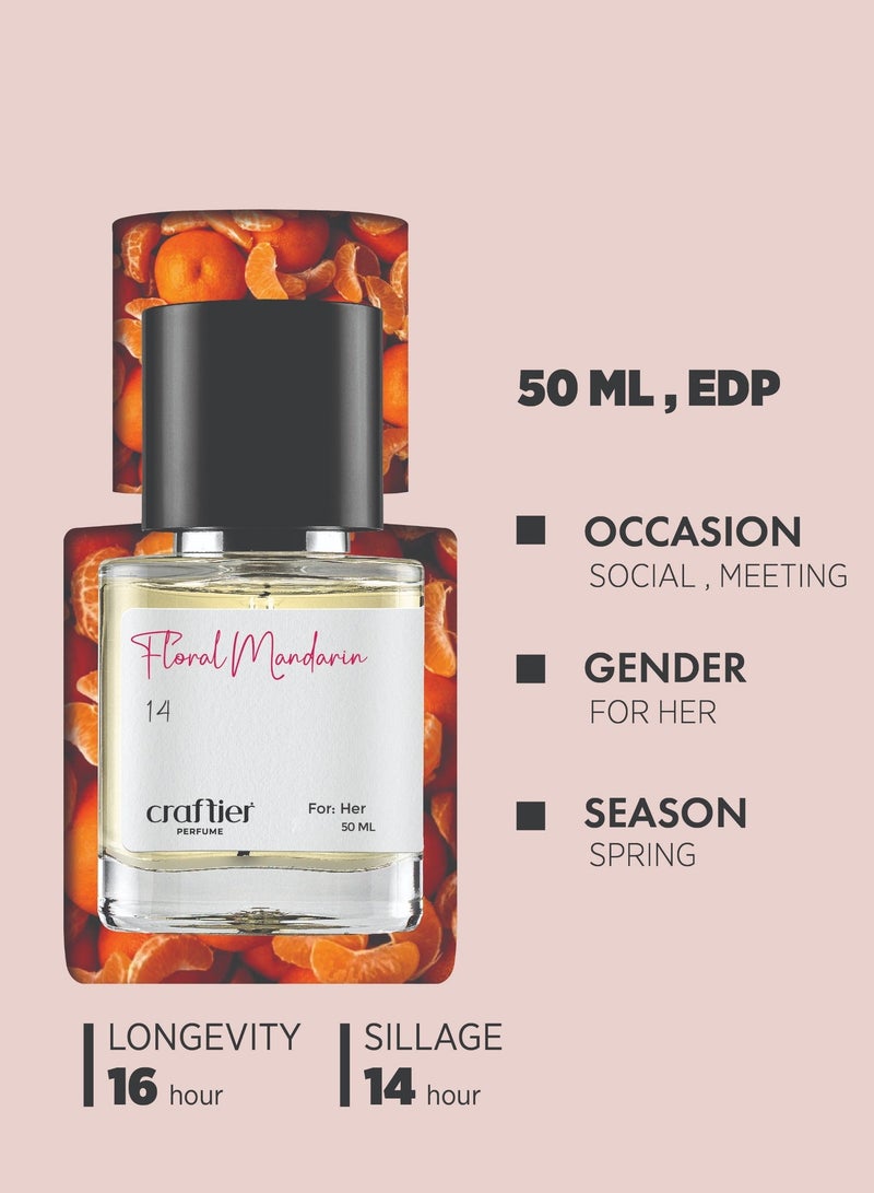 Craftier Perfume FLORAL MANDARIN - Inspired of-J'ADORE, Eau De Parfum for Women - 50ml, Long Lasting Floral Fragrance Upto 16 Hrs, Travel Size Women's Perfume - Image 5
