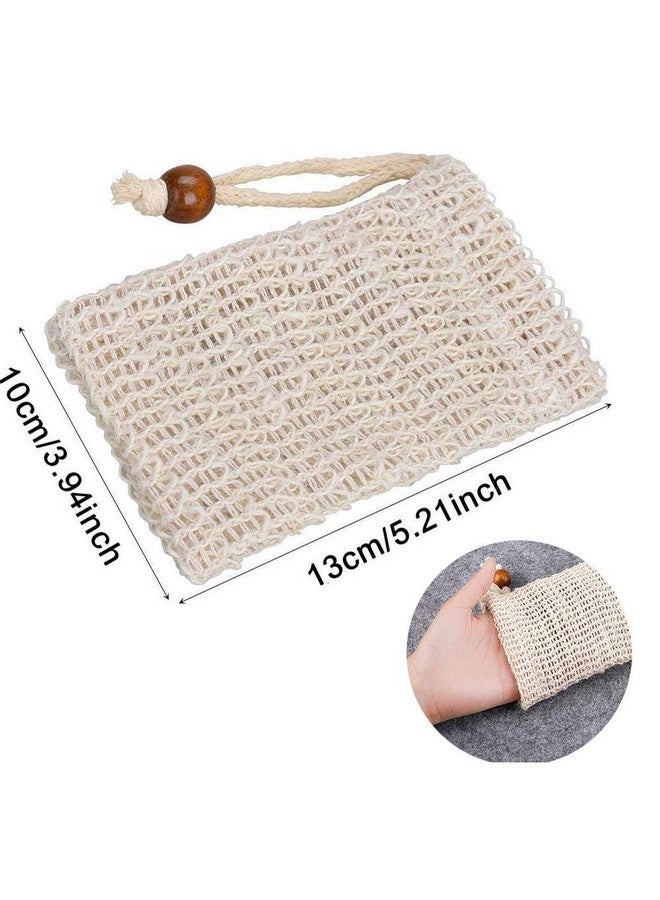 Sopurrrdy Opurrrdy Natural Sisal Soap Bag For Soap Bar 8Pcs Organic Soap Pouch For Exfoliating Lathers And Air Dry Soap Bar Shower Soap Saver Bag - Image 3