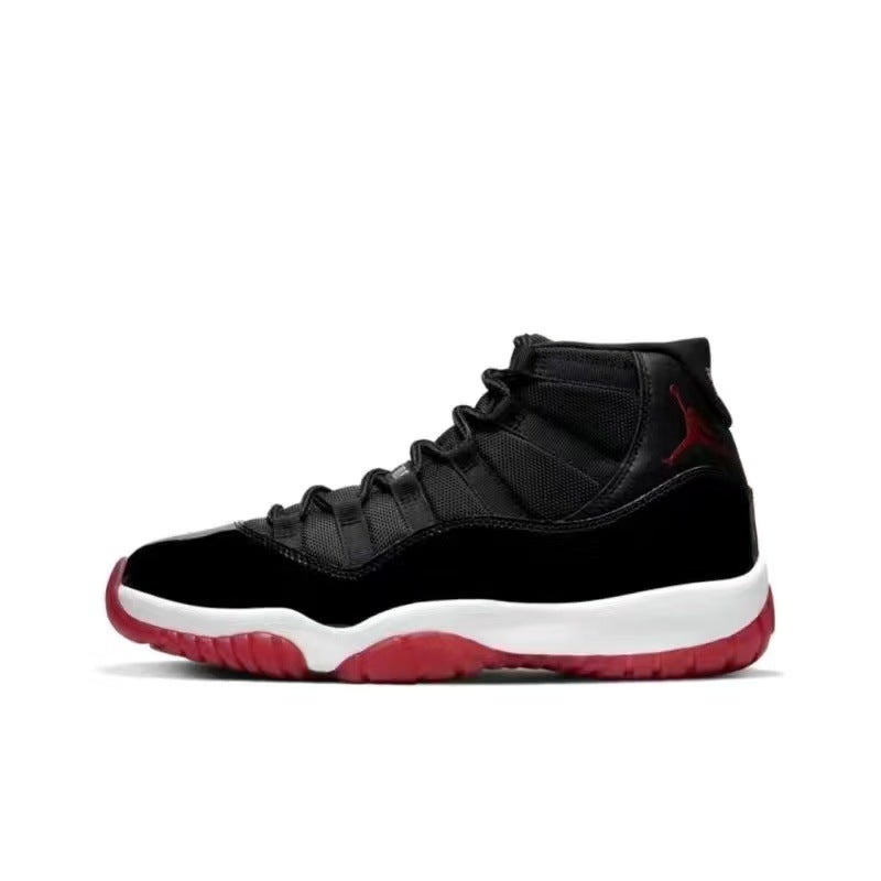 Pure Original Aj11 Big Devil Joe 11 Black And White Red High-Top Baby'S Breath Basketball Shoes North Carolina Blue Low-Top Men'S And Women'S Shoes Heightening - Image 1