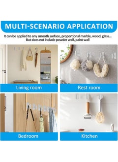 Yoawllty 4Pcs Adhesive Hook, Heavy Duty Wall Hanger for Hanging Coat, Robes, Clothes and Bags Suitable for Bathroom, Bedroom, Kitchen, Hotel(Silver)  - Image 5
