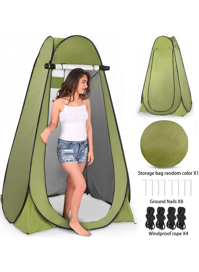 HEYAN Pop Up Portable Shower Tent with Floor for Camping Instant Outdoor Privacy Shelter Tent for Camping and Beach Easy Setup Foldable with Carry Bag Lightweight and Sturdy 190x120x120CM - Image 1