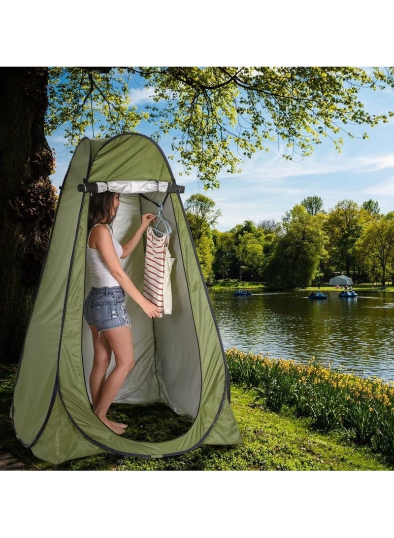 HEYAN Pop Up Portable Shower Tent with Floor for Camping Instant Outdoor Privacy Shelter Tent for Camping and Beach Easy Setup Foldable with Carry Bag Lightweight and Sturdy 190x120x120CM - Image 2