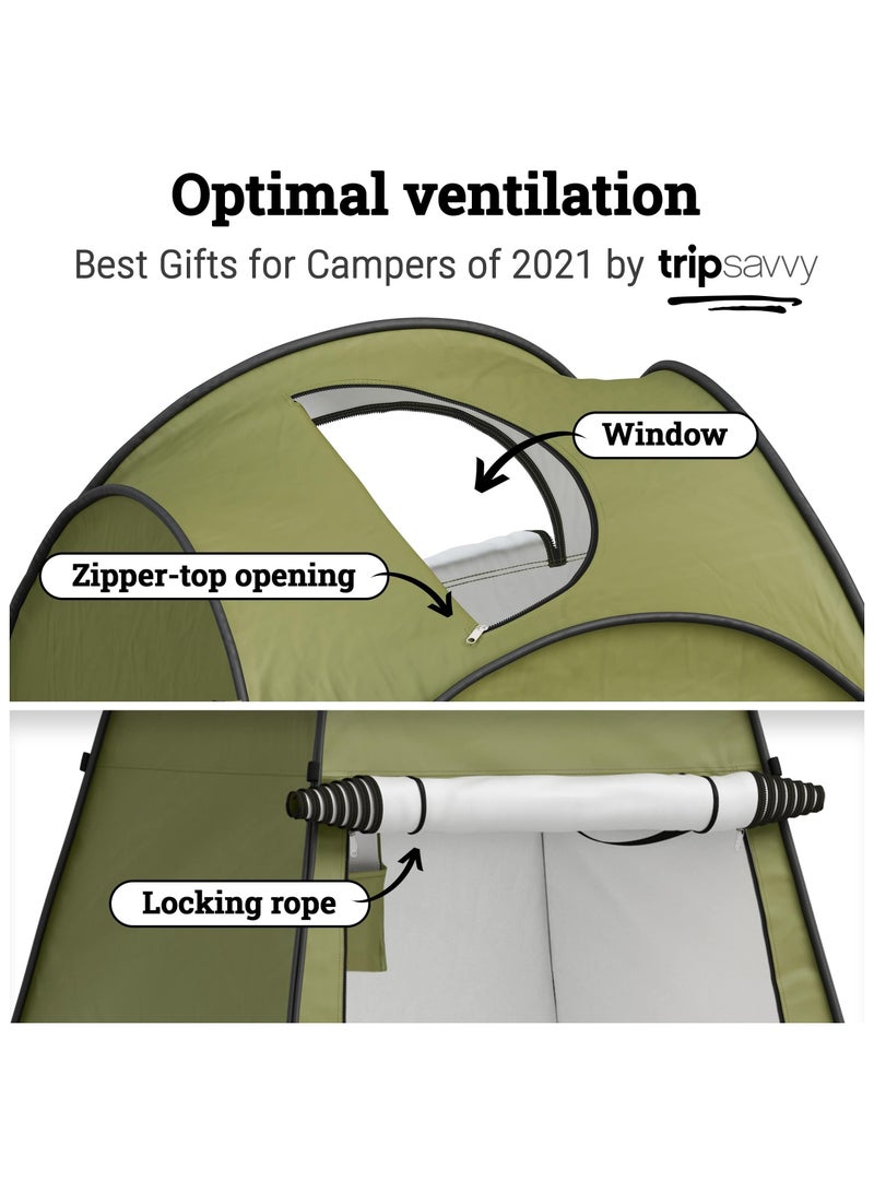 HEYAN Pop Up Portable Shower Tent with Floor for Camping Instant Outdoor Privacy Shelter Tent for Camping and Beach Easy Setup Foldable with Carry Bag Lightweight and Sturdy 190x120x120CM - Image 5