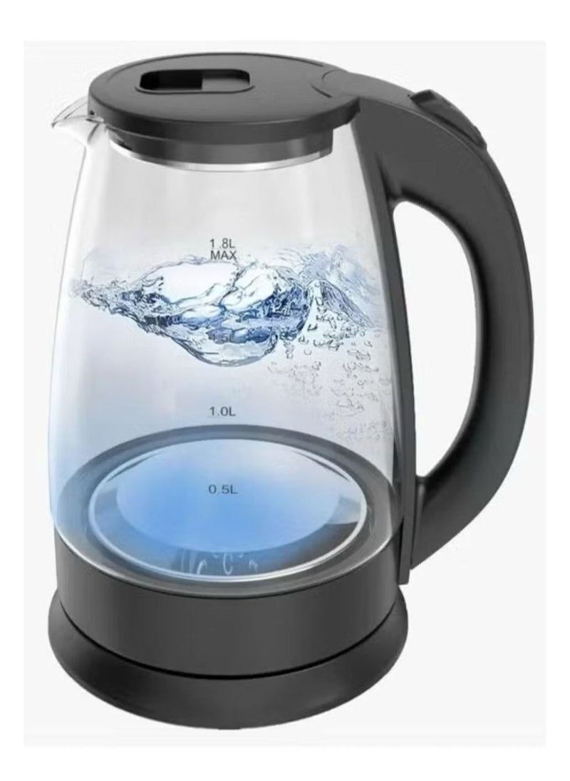 Denx 1.8L 1500W Rapid Boiling Electric Glass Kettle - Image 1
