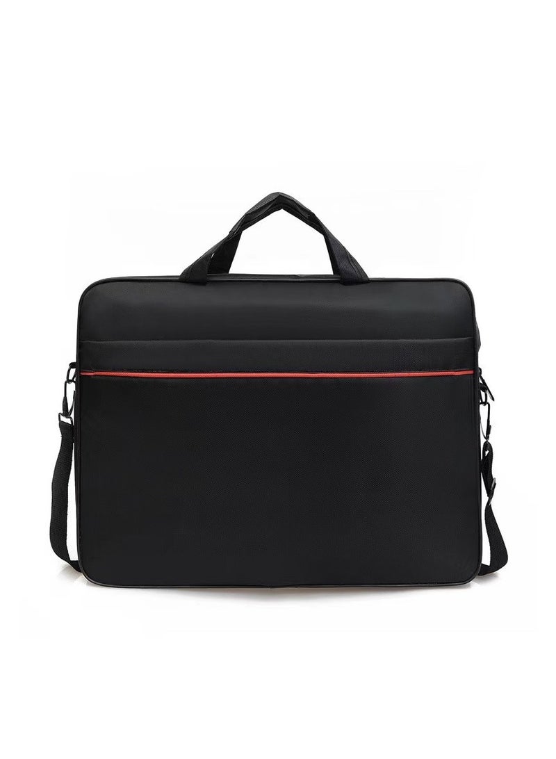 New multi compartment laptop bag 15.6-inch travel briefcase with expandable storage, large mixed shoulder bag, waterproof and dustproof business messenger briefcase, black  - Image 1