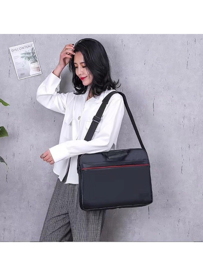 New multi compartment laptop bag 15.6-inch travel briefcase with expandable storage, large mixed shoulder bag, waterproof and dustproof business messenger briefcase, black  - Image 3