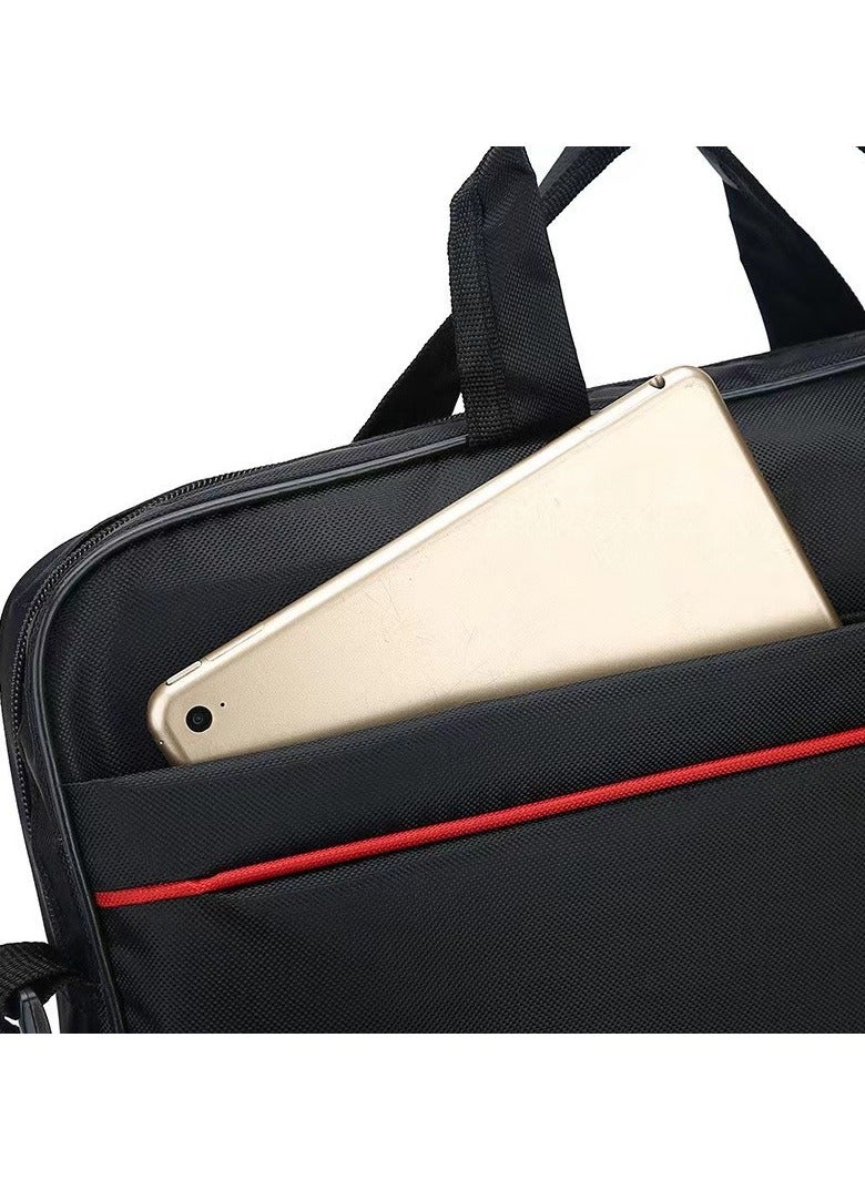 New multi compartment laptop bag 15.6-inch travel briefcase with expandable storage, large mixed shoulder bag, waterproof and dustproof business messenger briefcase, black  - Image 4