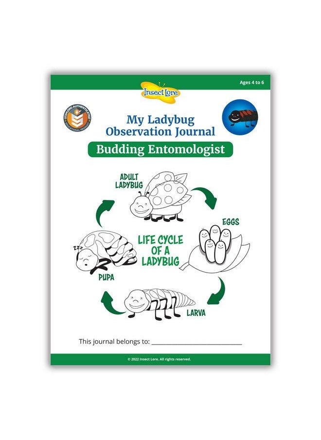Insect Lore - Stem Ladybug Activity Journal With Two Tubes Of Ladybug Larvae - Image 1