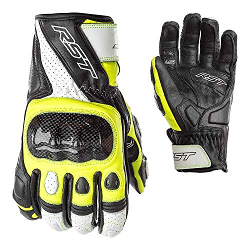 RST Stunt III CE Motorcycle Gloves – Leather/Performance Shell, Ventilation Panels, CE Certified Impact Protection – Road/Adventure Use (Black, X-Large) - Image 3