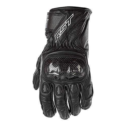 RST Stunt III CE Motorcycle Gloves – Leather/Performance Shell, Ventilation Panels, CE Certified Impact Protection – Road/Adventure Use (Black, X-Large) - Image 2