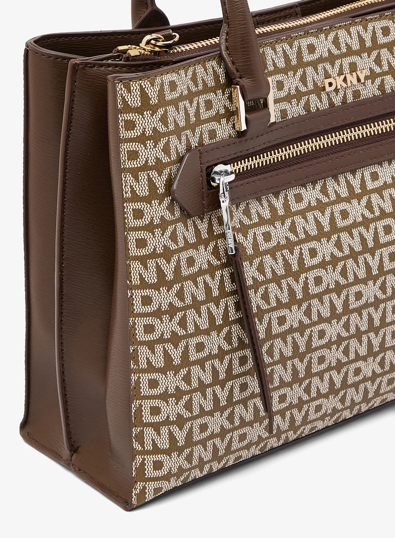 DKNY  Bryant Logo Top Handle Satchel for Women | Best Price UAE
