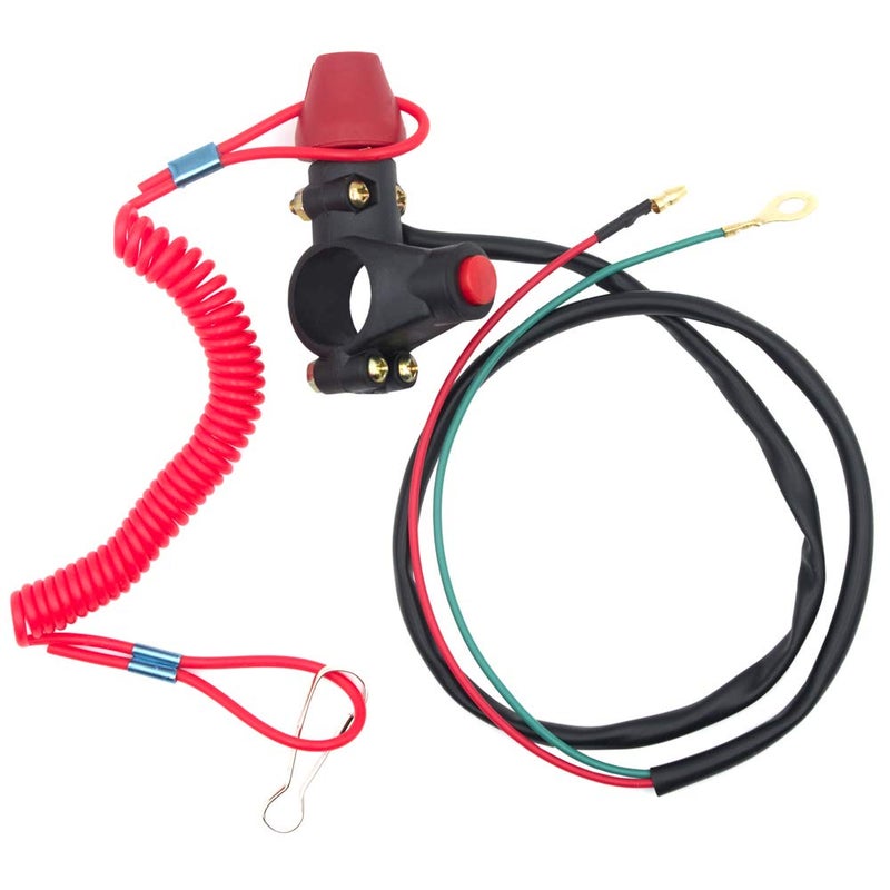 Royitay Kill Switch for 50cc 70cc 90cc 110cc 125cc 150cc 200cc 250cc ATV Dirt Bike Go Kart Pit Bike 4 Wheeler Quad Trail Bike Handlebar Mount Tether Engine - Image 1